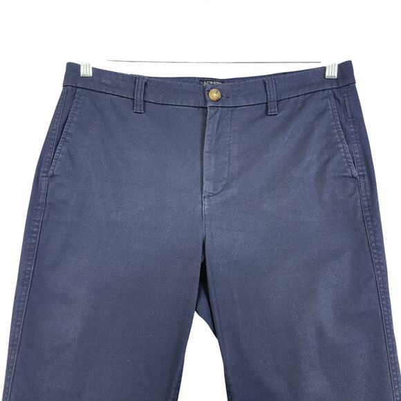 J Crew Factory Womens High Rise Girlfriend Chino Pant Size 10 Navy Blue Preppy - Picture 3 of 14